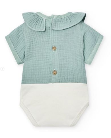 Body Bambula manga corta Babidu VERDE 1721