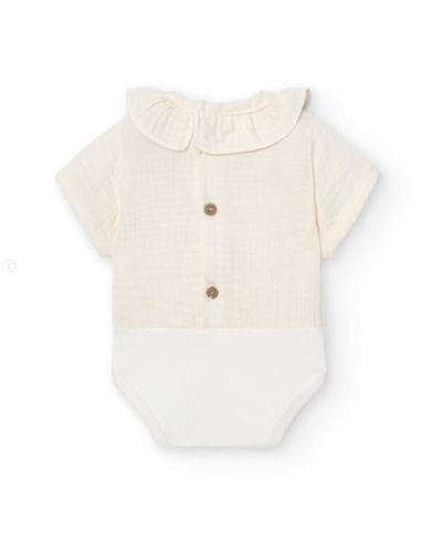 Body Bambula manga corta Babidu BEIGE 1721