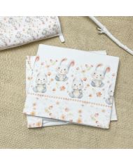 Tríptico de cuna Algodón estampado conejo 60x120 073-122