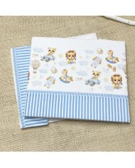 Tríptico de cuna Algodón estampado leon 60x120 073-122