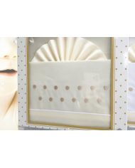 Tríptico de cuna 100 % algodón bajera 40x80cm bordado Panetes 391