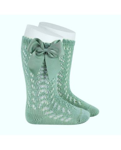 Calcetín Calado con lazo 100% Algodón Cóndor 2519/2