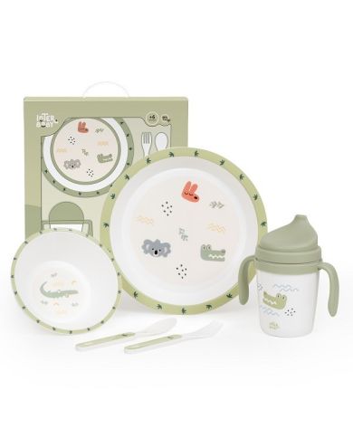 Set vajilla 5 piezas AUSTRALIA VERDE Interbaby Set40