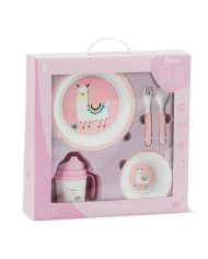 Set vajilla 5 piezas LLAMA ROSA Interbaby Set18