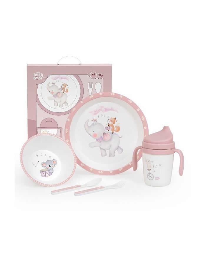 Set vajilla 5 piezas MUSIC ROSA Interbaby Set39
