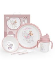 Set vajilla 5 piezas MUSIC ROSA Interbaby Set39