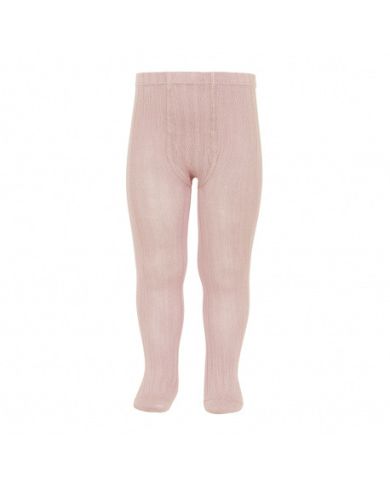 Leotardos básicos canalé ROSA EMPOLVADO 2016/1