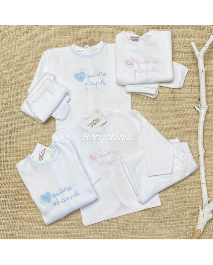 Conjunto interior primera puesta 122 Papá y Mamá talla única COLOR GRIS