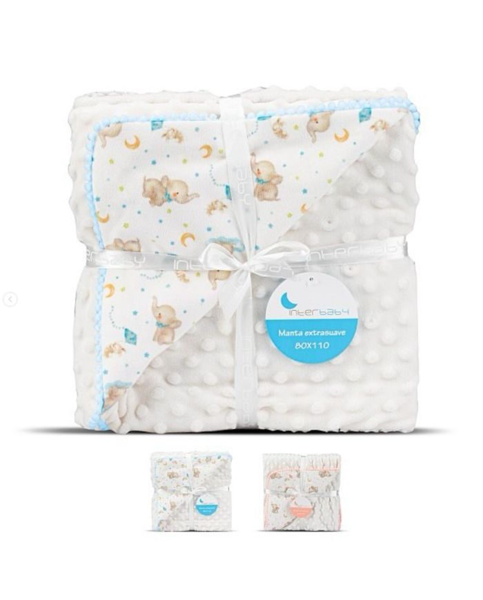 Manta coche 80x110 cm Interbaby AZUL 919