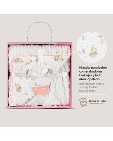 Manta coche 80x110 cm Interbaby ROSA 919