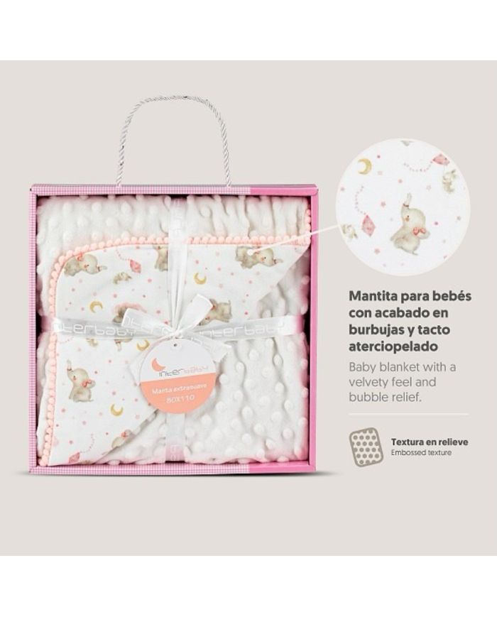 Manta coche 80x110 cm Interbaby ROSA 919