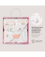 Manta coche 80x110 cm Interbaby ROSA 919