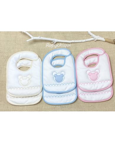 Babero Algodón acolchado con PVC surtido mickey