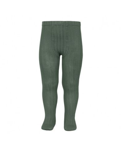 Leotardos básicos canalé VERDE LIQUEN 2016/1