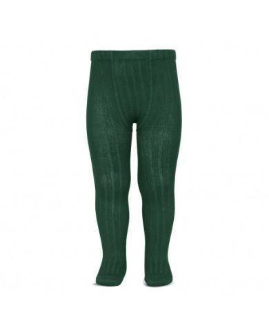 Leotardos básicos canalé VERDE BOTELLA 2016/1