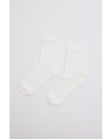 Calcetín Infantil calado BLANCO 6 uds Ysabel Mora 52344