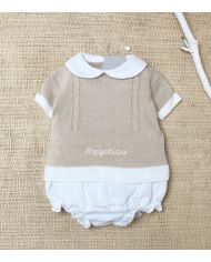Conjunto 2 piezas punto y braga forrada tela 1010RA05