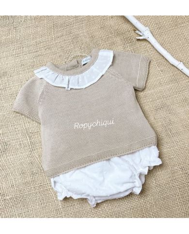 Conjunto 2 piezas punto y braga forrada plumeti ARENA 1010RA01