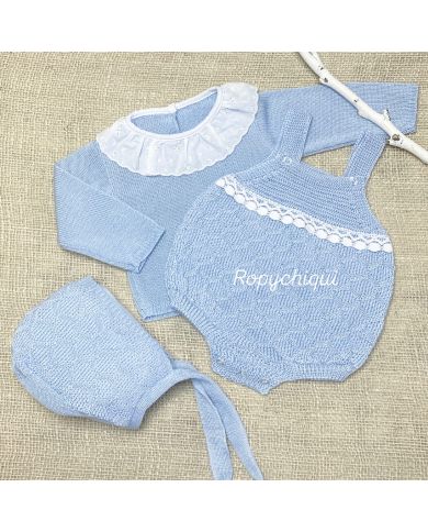 Conjunto 3 piezas, peto, jersey y capota 1733