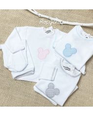 Conjunto 2 piezas manga larga y polaina algodón (caja) talla única Mybabychic 127