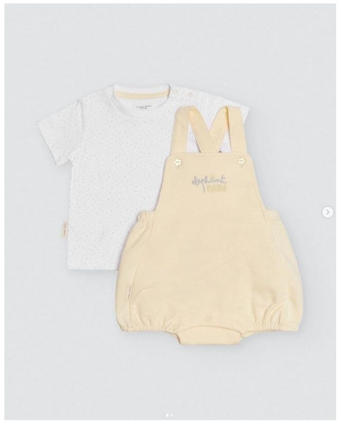 Conjunto 2 piezas manga corta (percha) Ysabel Mora AMARILLO 25406