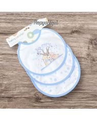 Babero con PVC oso 20x20 cm 3 unidades Babypasitos 103