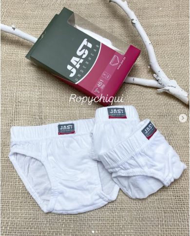 Pack de 3 Slip básico Blanco 100% algodón 451