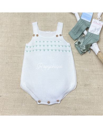 Oferta Pelele BLANCO/VERDE P4063🔴