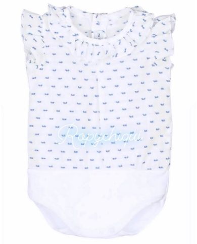 Oferta Body camisa plumeti sin mangas BLANCO/AZUL 19103🔴