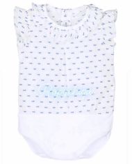 Oferta Body camisa plumeti sin mangas BLANCO/AZUL 19103🔴