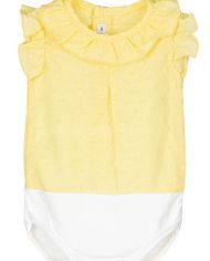 Oferta Body camisa plumeti sin mangas AMARILLO 19103🔴