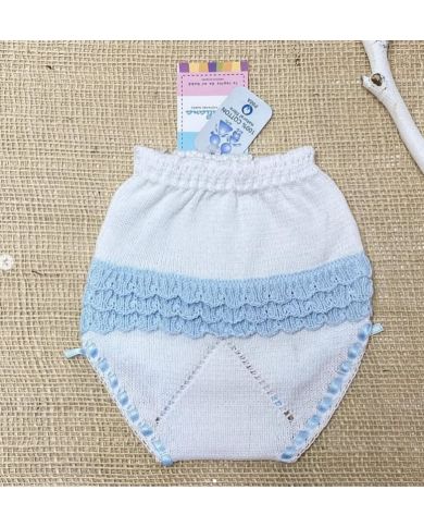 Oferta Braga 100% Algodón volante CELESTE 694🔴