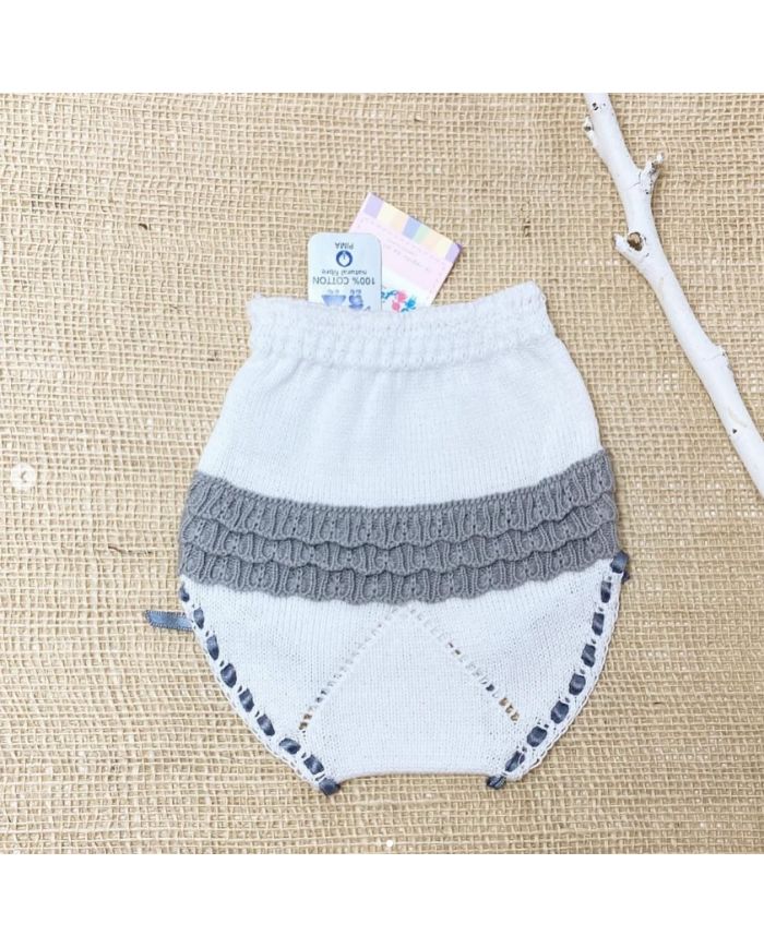 Oferta Braga 100% Algodón volante GRIS 694🔴