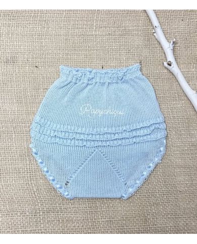 Oferta Braga 100% Algodón volante CELESTE 694🔴