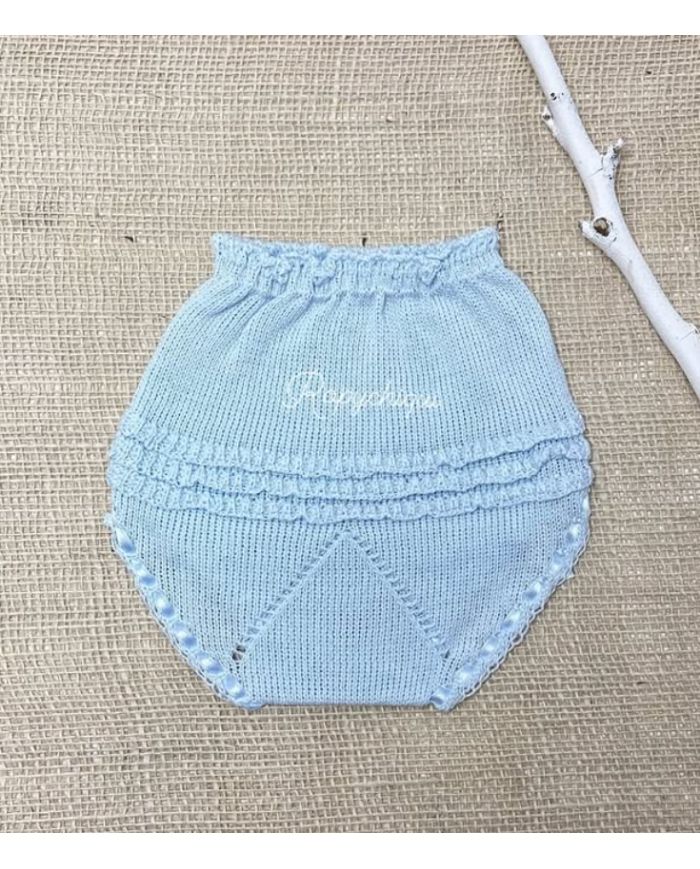 Oferta Braga 100% Algodón volante CELESTE 694🔴