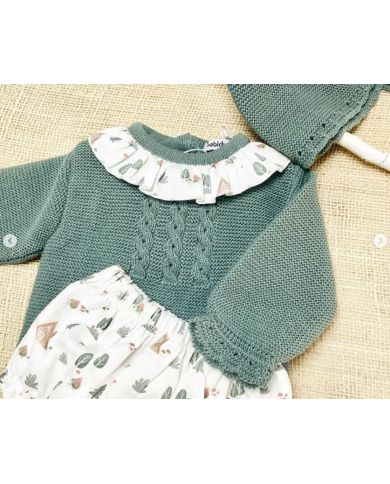 Conjunto 3 piezas Babidu VERDE LIQUEN 41801
