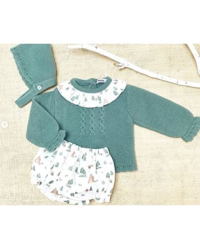 Conjunto 3 piezas Babidu VERDE LIQUEN 41801