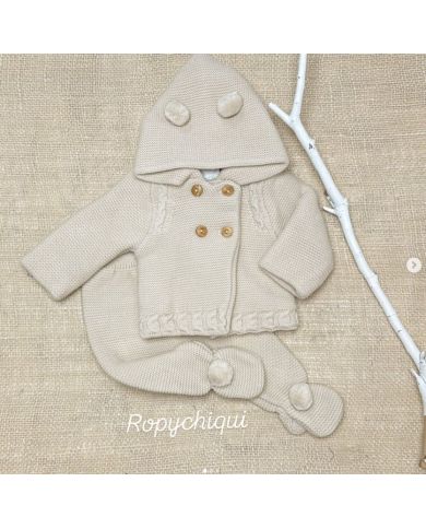 Conjunto polaina y abrigo capucha Babidu 2459