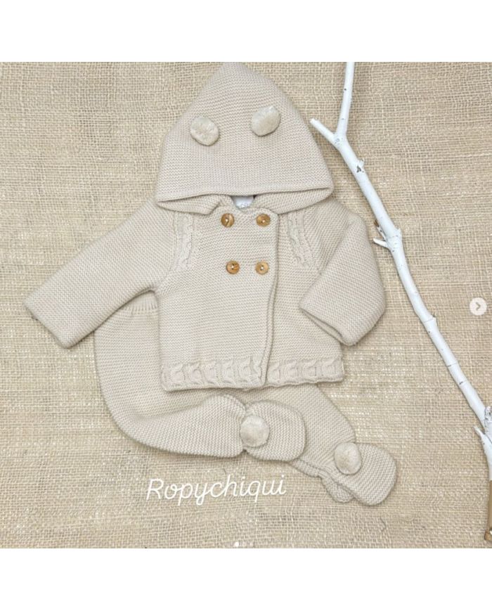 Conjunto polaina y abrigo capucha Babidu 2459