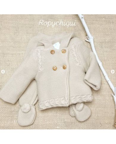 Conjunto polaina y abrigo capucha Babidu 2459