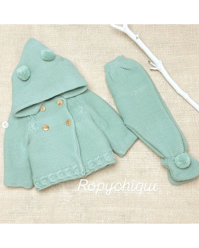 Conjunto polaina y abrigo capucha Babidu 2459