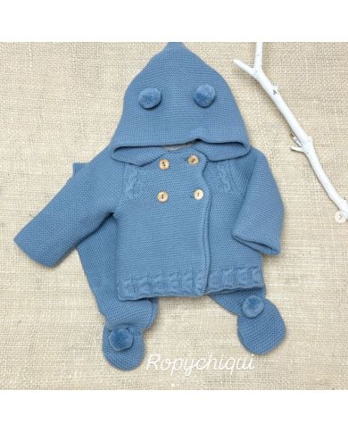 Conjunto polaina y abrigo capucha Babidu 2459