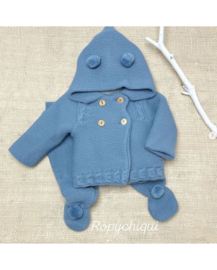 Conjunto polaina y abrigo capucha Babidu 2459