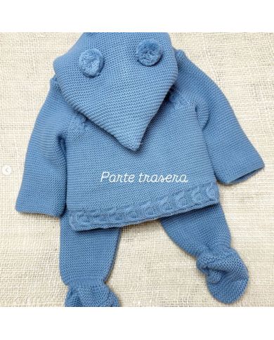 Conjunto polaina y abrigo capucha Babidu 2459