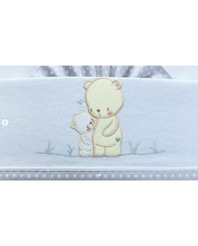 Tríptico de cuna franela 100% algodón 60x120 cm