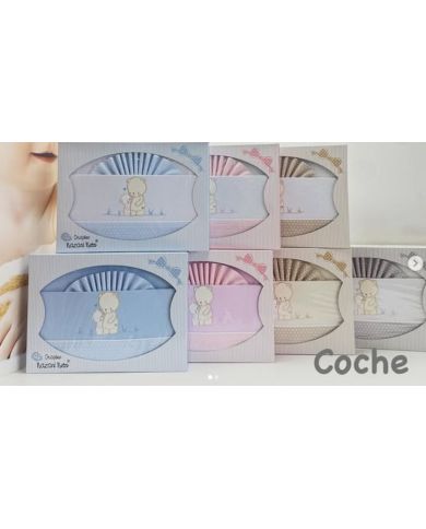 Tríptico de coche franela 100% algodón 40x80 cm 1000