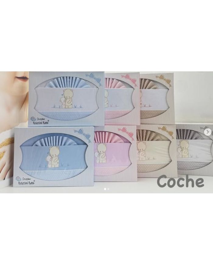 Tríptico de coche franela 100% algodón 40x80 cm 1000