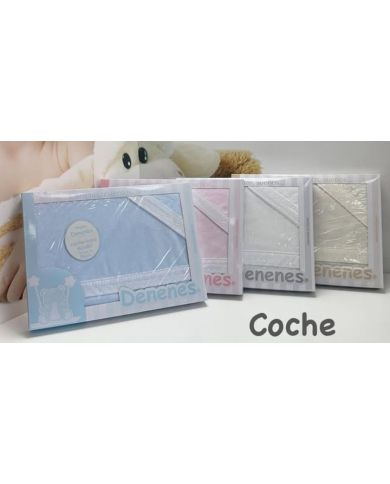 Tríptico de coche franela 100% algodón 40x80 cm Fplumeti