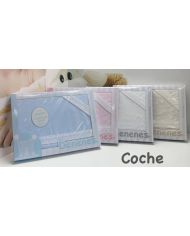 Tríptico de coche franela 100% algodón 40x80 cm Fplumeti