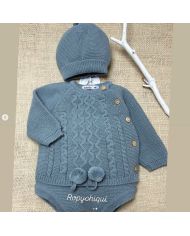 Conjunto 3 piezas Babidu AZUL PIEDRA 41807